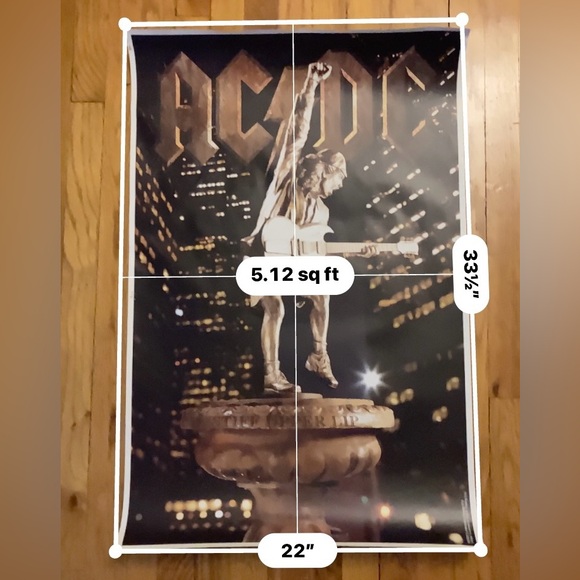 AC/DC, 'STIFF UPPER LIP' Rare Concert Poster AUTHENTIC LICENSED TO ANTHILL 2000 - Picture 2 of 10
